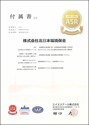 ISO14001付属証